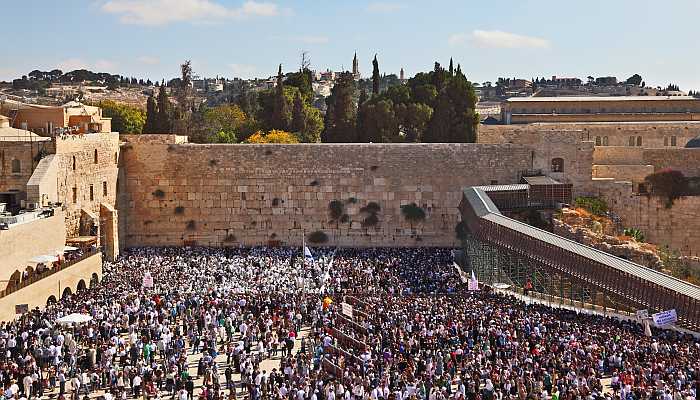 The Kotel in Jerusalem, Israel on Chol Hamoed.