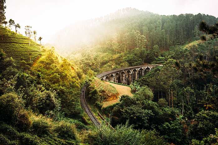 Nine Arch Bridge in Sri Lanka.