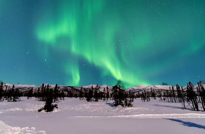 Northern lights in Alaska.