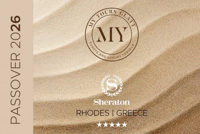 Celebrate Passover 2026 in luxury at the 5-star Sheraton Rhodes Resort with MY TOURS GLATT.