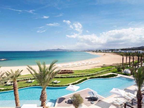 Celebrate Passover 2026 with White & Blue at the luxurious St. Regis La Bahia Blanca Resort in Tamuda Bay, Morocco.