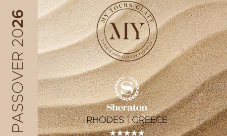 Celebrate Passover 2026 in luxury at the 5-star Sheraton Rhodes Resort with MY TOURS GLATT.