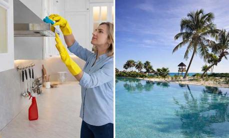 Passover preparation at home compared with a tropical resort Passover program